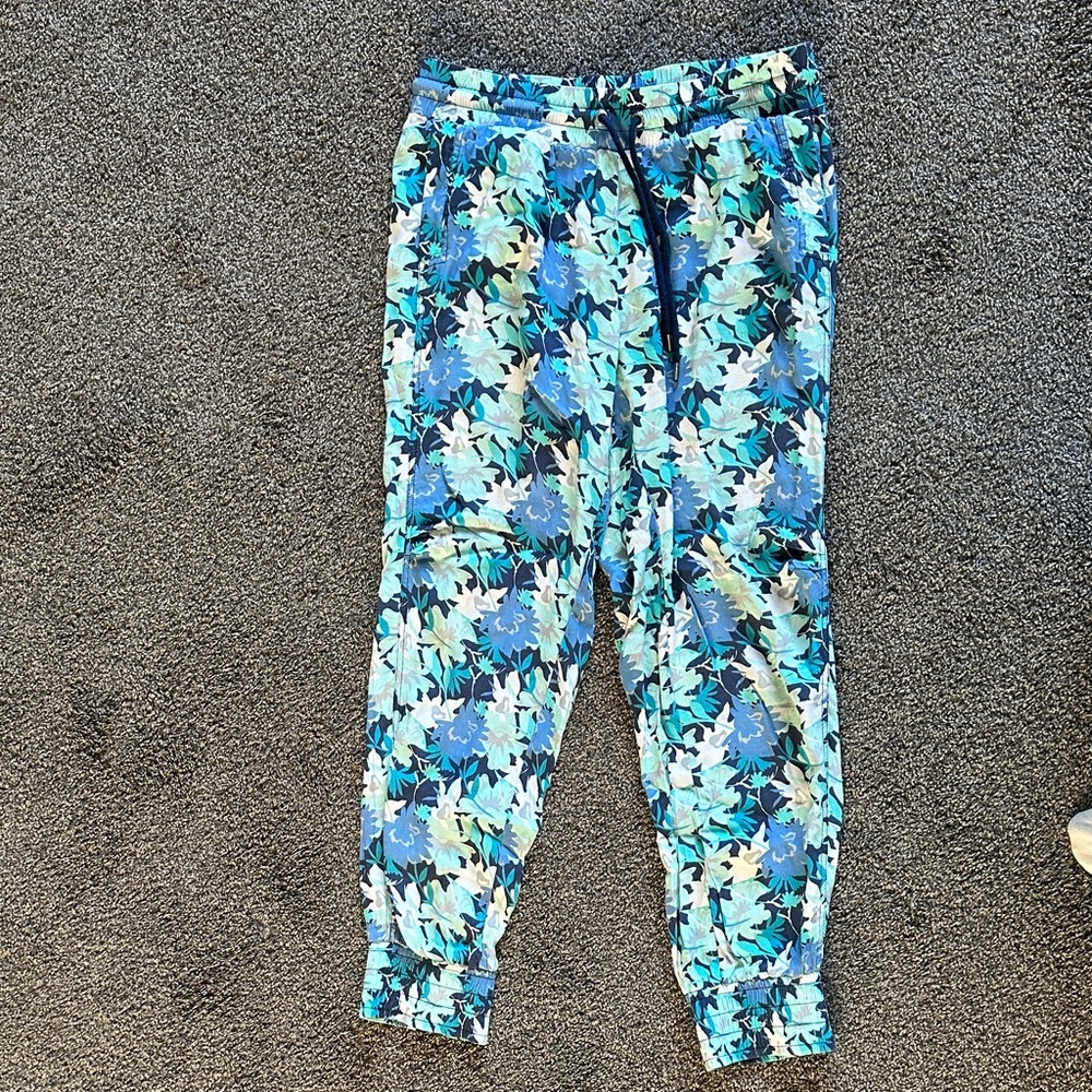 Lorna Jane Black Brand Women's Floral Jogger Sweatpants - Blue Multi